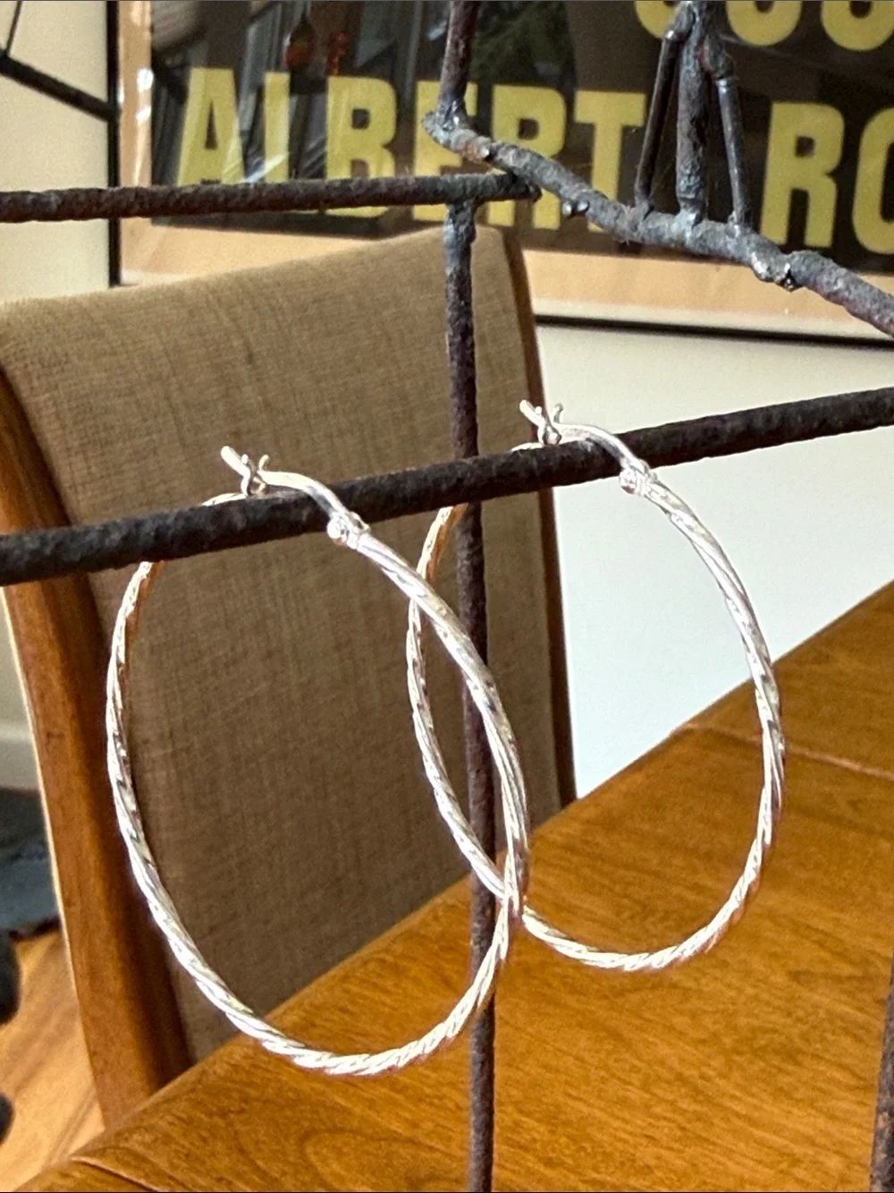 Sterling silver hoops